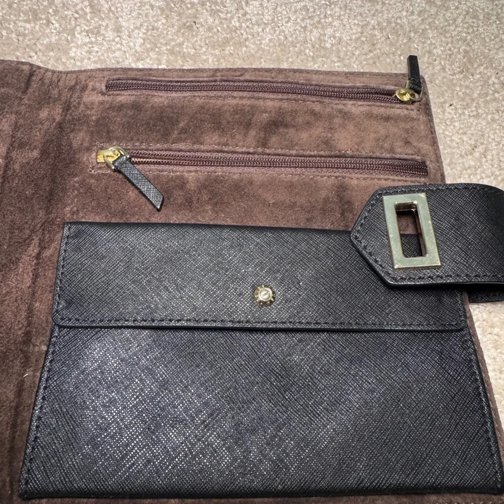 Henri‎ Bendel West 57th Jewelry Case Saffiano Leather Travel Organizer